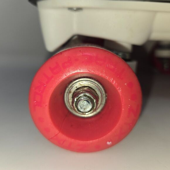 Pacer Girls' Roller Skates ZTX SR Series Pink White Leather Youth Size 3 VG - Picture 9 of 16